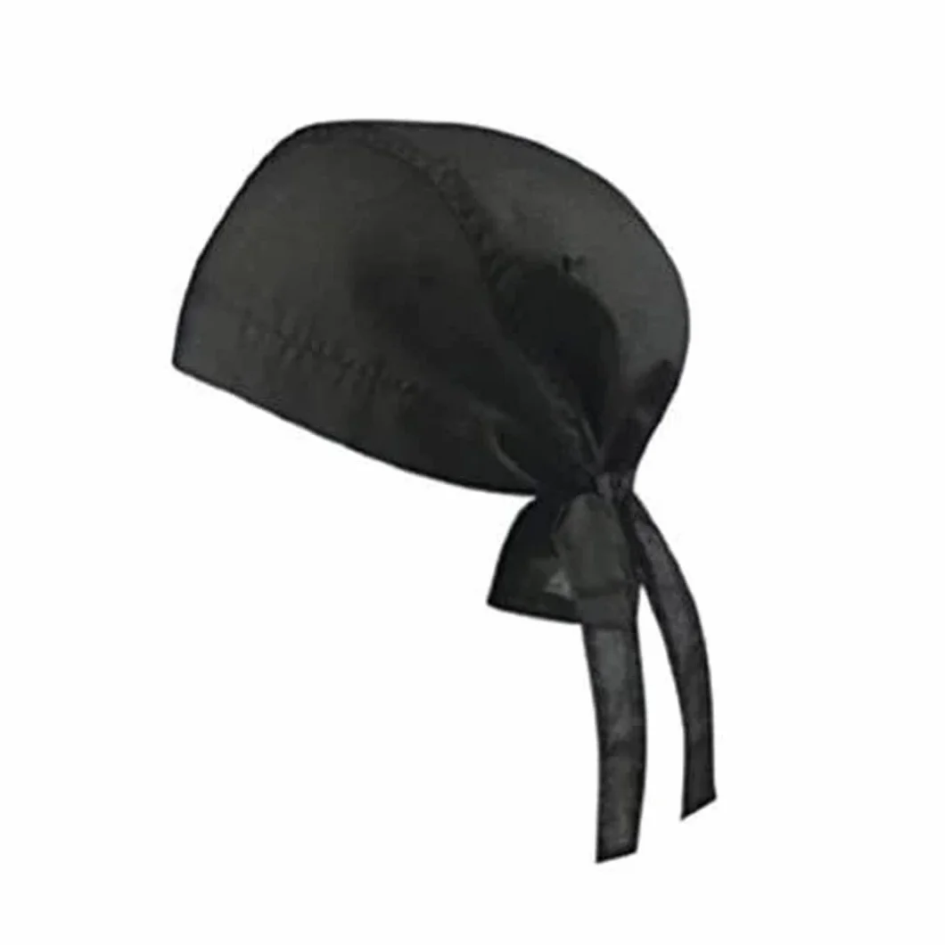 Professional Chef Bandana Cap for Kitchen Hotel Waiter Catering Hat (Black)