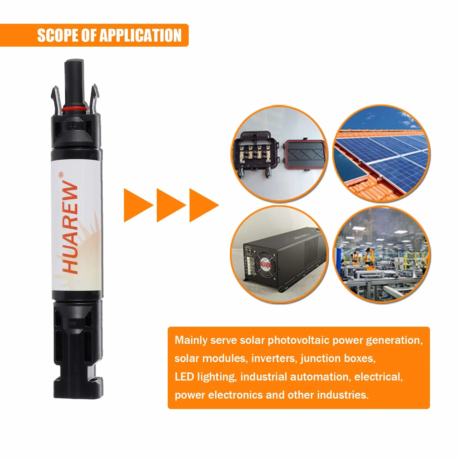 Portafusibili Fotovoltaico 20A 1000V Impermeabile Connettore Maschio/Femmina con Fusibile