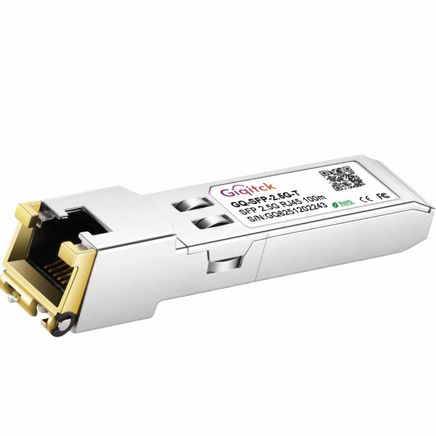 2.5GBASE-T SFP RJ45 Modulo 2.5G SFP Ricetrasmettitore Mini-GBIC Compatibile per Cisco SFP-2.5G-T, Ubiquiti, MikroTik, TP-Link fino a 100m