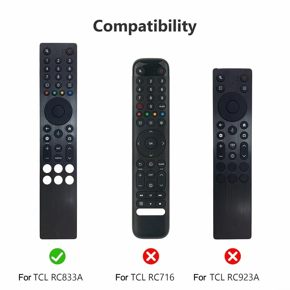 Cover in silicone per telecomando TCL RC833A che offre una vestibilità funzionale, resistenza alle cadute e compatibilità con cordino (blu)