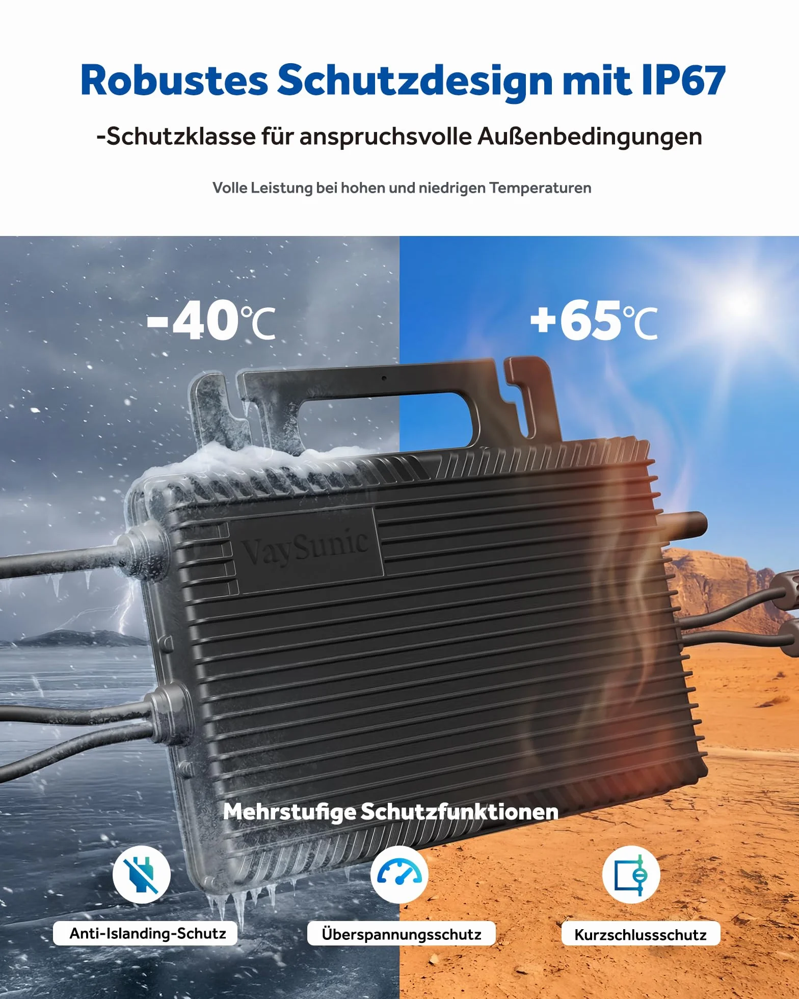 Micro inverter da 800 W con Wi-Fi integrato, 0% IVA, inverter plug & play – ideale per centrali elettriche da balcone, certificazione PV VDE, impermeabile IP67, tecnologia MPPT, controllo tramite app