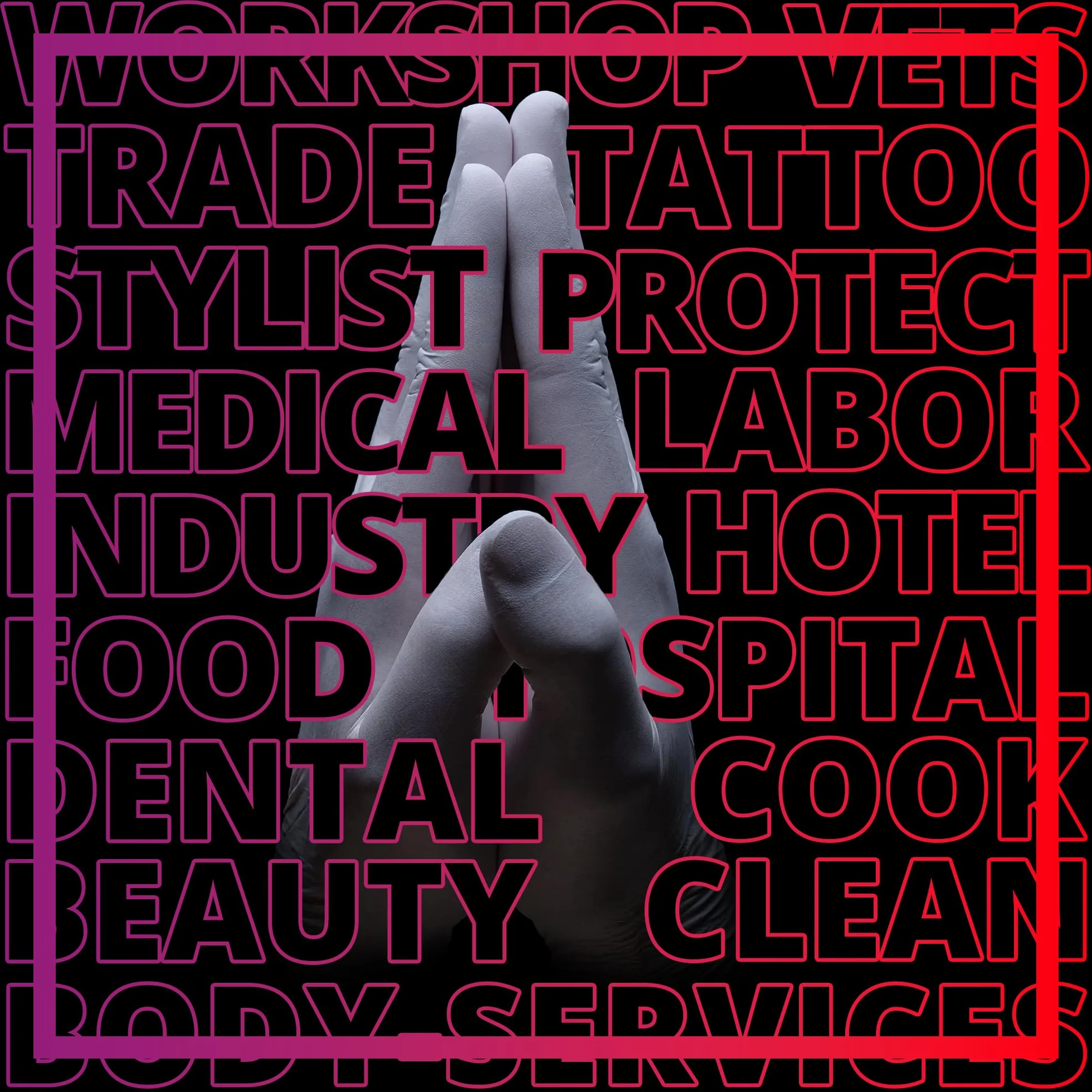 Guanti in nitrile monouso colori mix 96 pezzi scatola dispenser