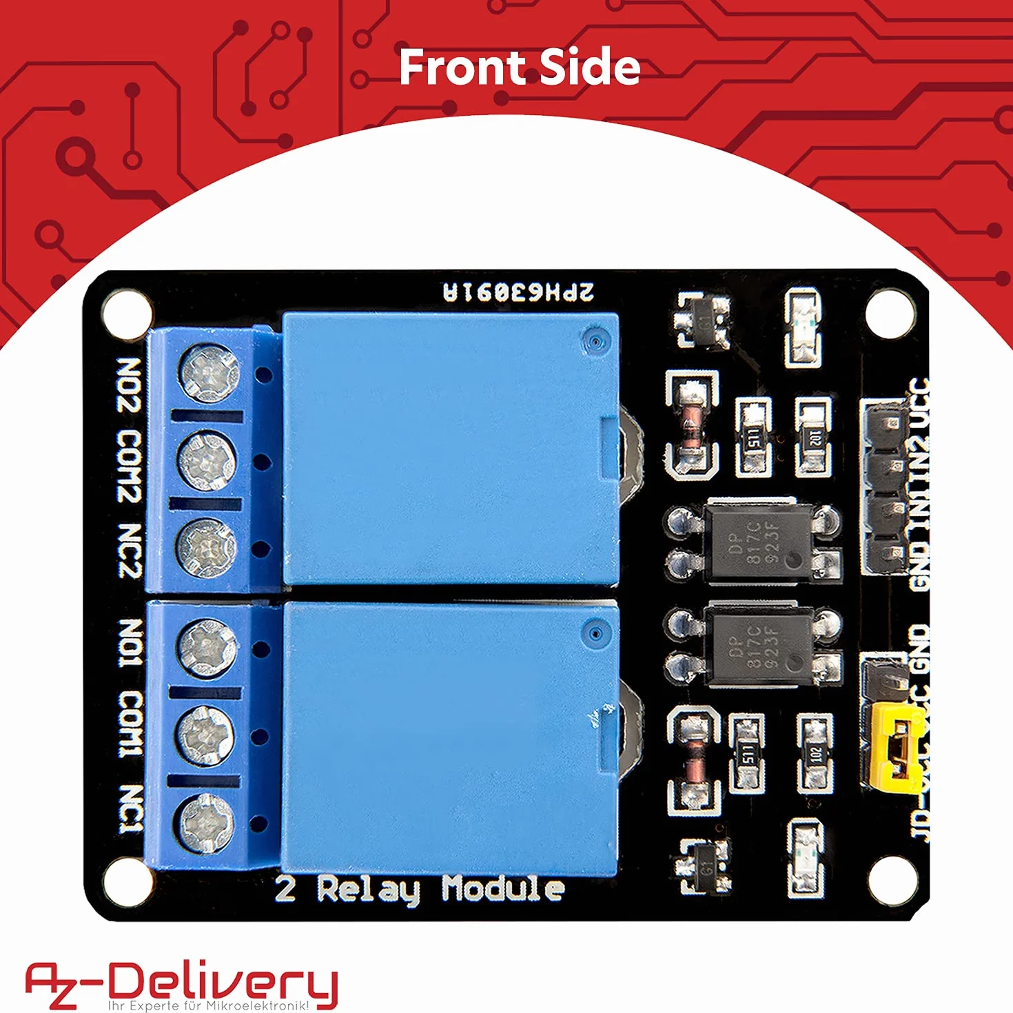 AZDelivery Modulo Relay 5V a 2 canali con optoaccoppiatore Low-Level-Trigger compatibile con Arduino incluso un E-Book!