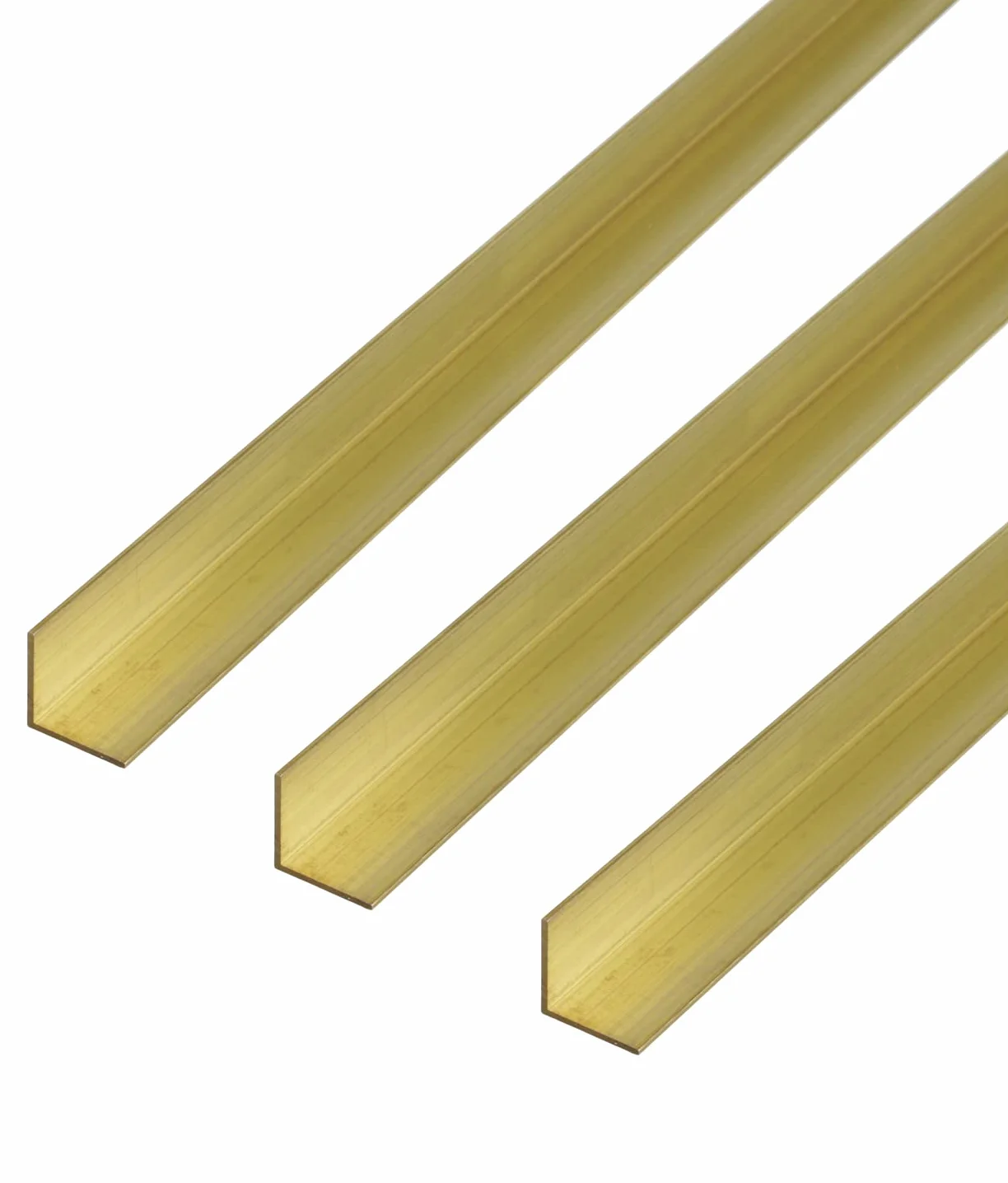 Alberts Profilo angolare in ottone 1000 x 10 x 10 mm set da 3