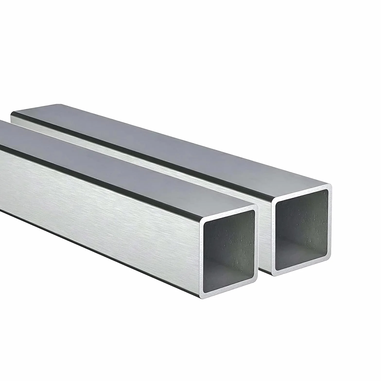 Tubo quadrato in acciaio inox 304, 2 pezzi, 20 mm x 20 mm x 200 mm, spessore parete 1 mm, tubi metallici quadrati, tubo quadrato in acciaio inox