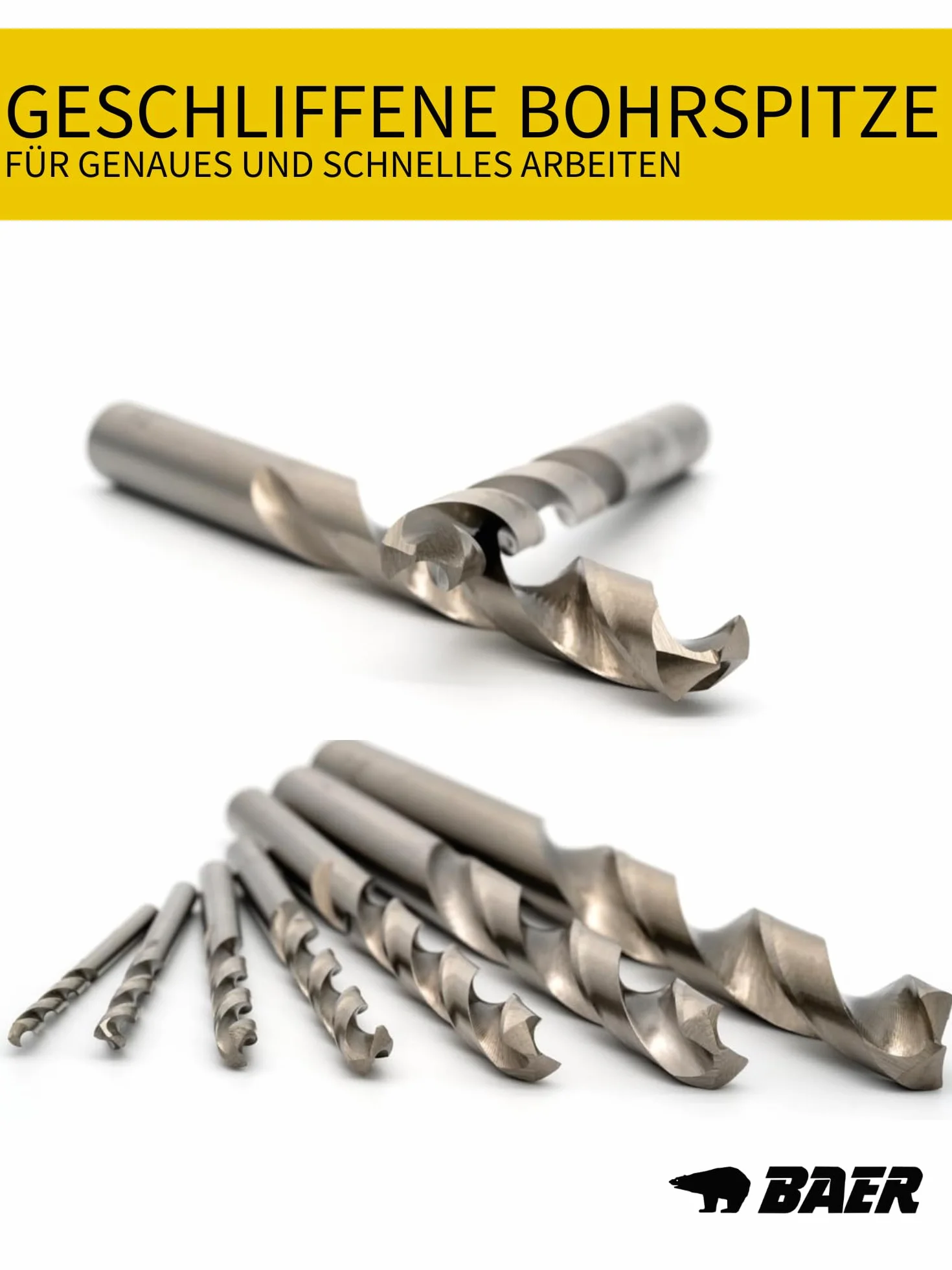 BAER Set maschiatrici HSSG filettatura a macchina M 3-12 metrica taglio filettato