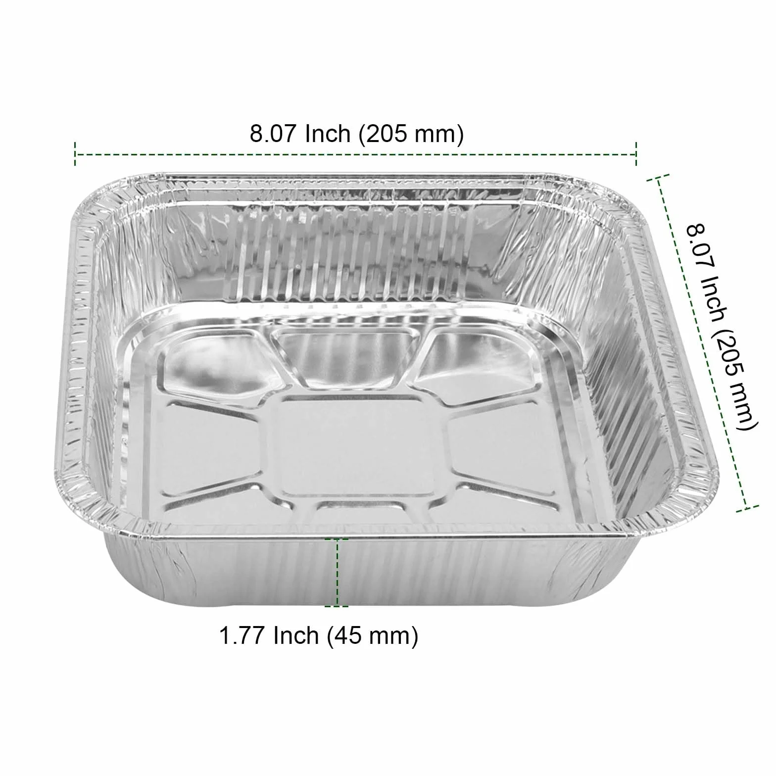 PINGEUI 30 vassoi in alluminio 20,5 x 20,5 x 4,5 cm con coperchio trasparente