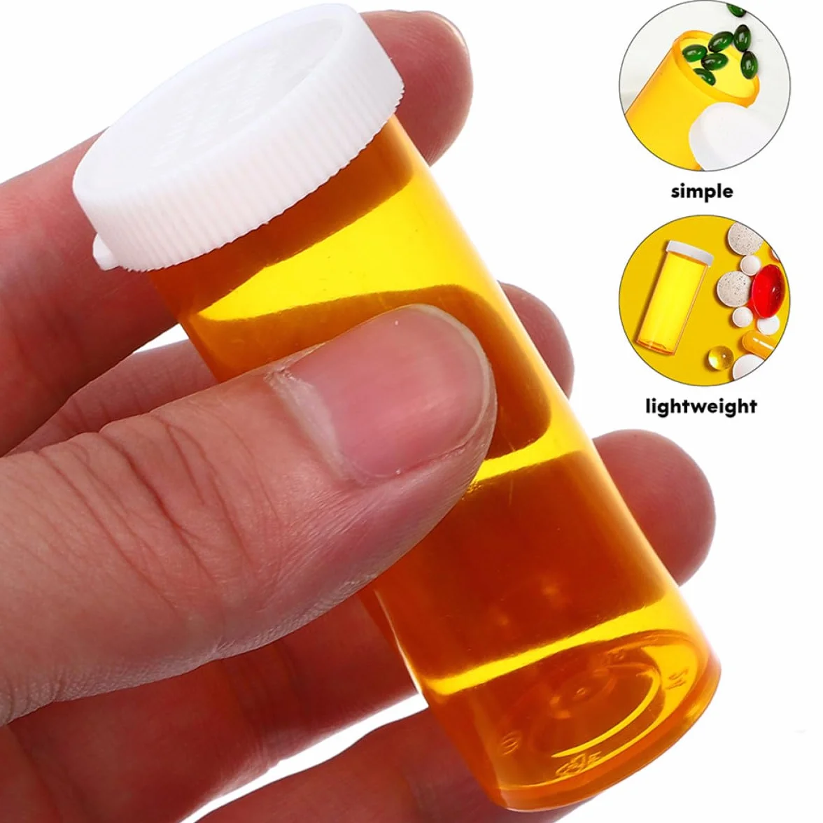 Abaodam Portapillole da Viaggio 10 Pezzi Contenitori Plastica per Pillole Vuoti Organizzatore Medicinali