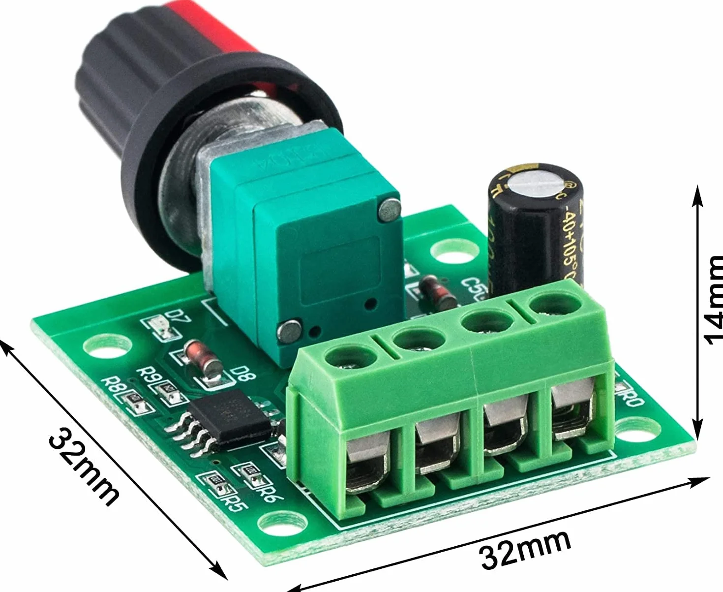 RUNCCI-YUN 2pcs Controller di Velocità PWM Motore DC,potenziometro 12 volt,regolatore di tensione 12v,Regolatore di Tensione Variabile1.8v-12v,Modulo Interruttore Regolabile Velocità
