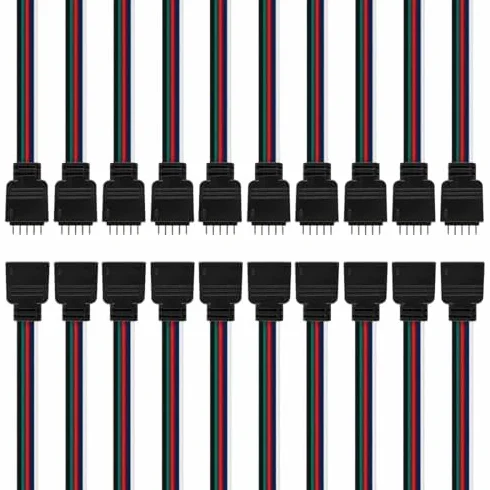 BTF-LIGHTING 5PIN JST SM LED Connettore 10Pare 22AWG 15cm Connettore Maschio Femmina per Striscia LED 5pin PWM SMD FCOB RGBW