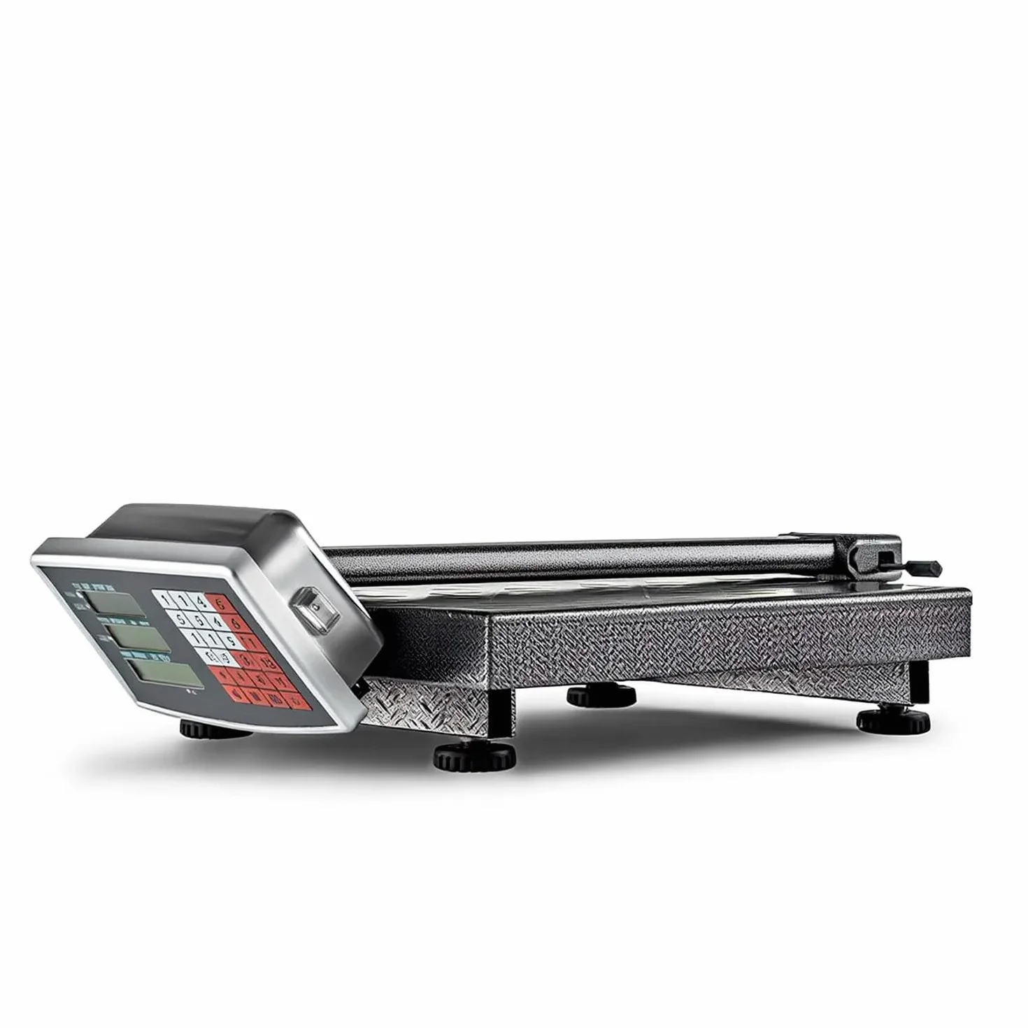 Bilancia Industriale Digitale 300 Kg Display LCD Retroilluminato Asta Pieghevole Piattaforma Acciaio