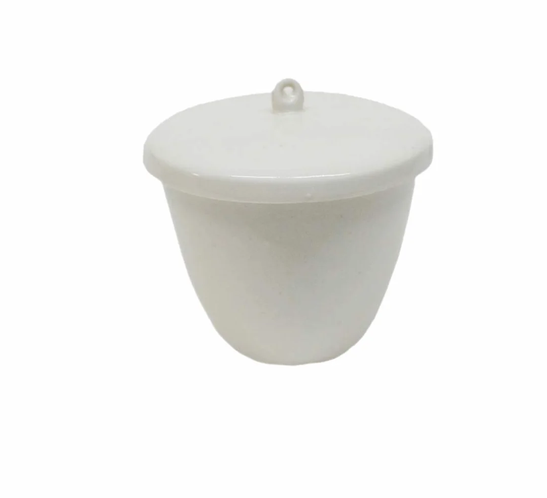 LLF, Crogiolo in porcellana con coperchio (20 ml, 30 ml, 40 ml, 70 ml, 100 ml, 200 ml, 300 ml)