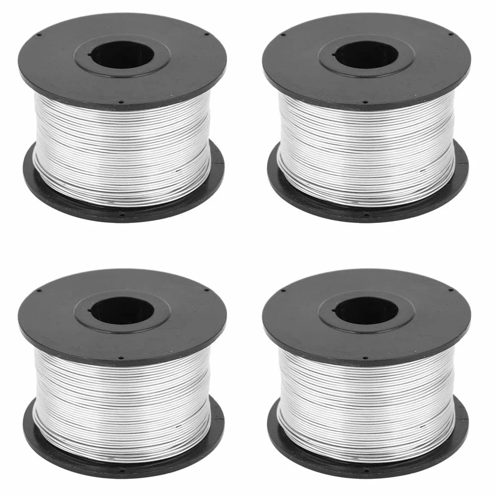 Filo di acciaio 110 m 0,8 mm per legatrice automatica cemento armato 4 pezzi