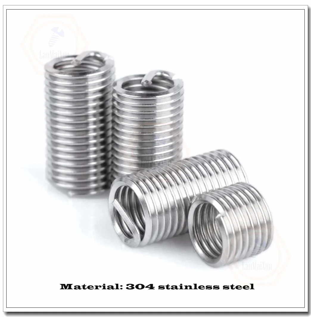M5-0.8 × 2D Metrico 304 In Acciaio Inox Helicoil Insert Filettatura Riparazione, 100pcs