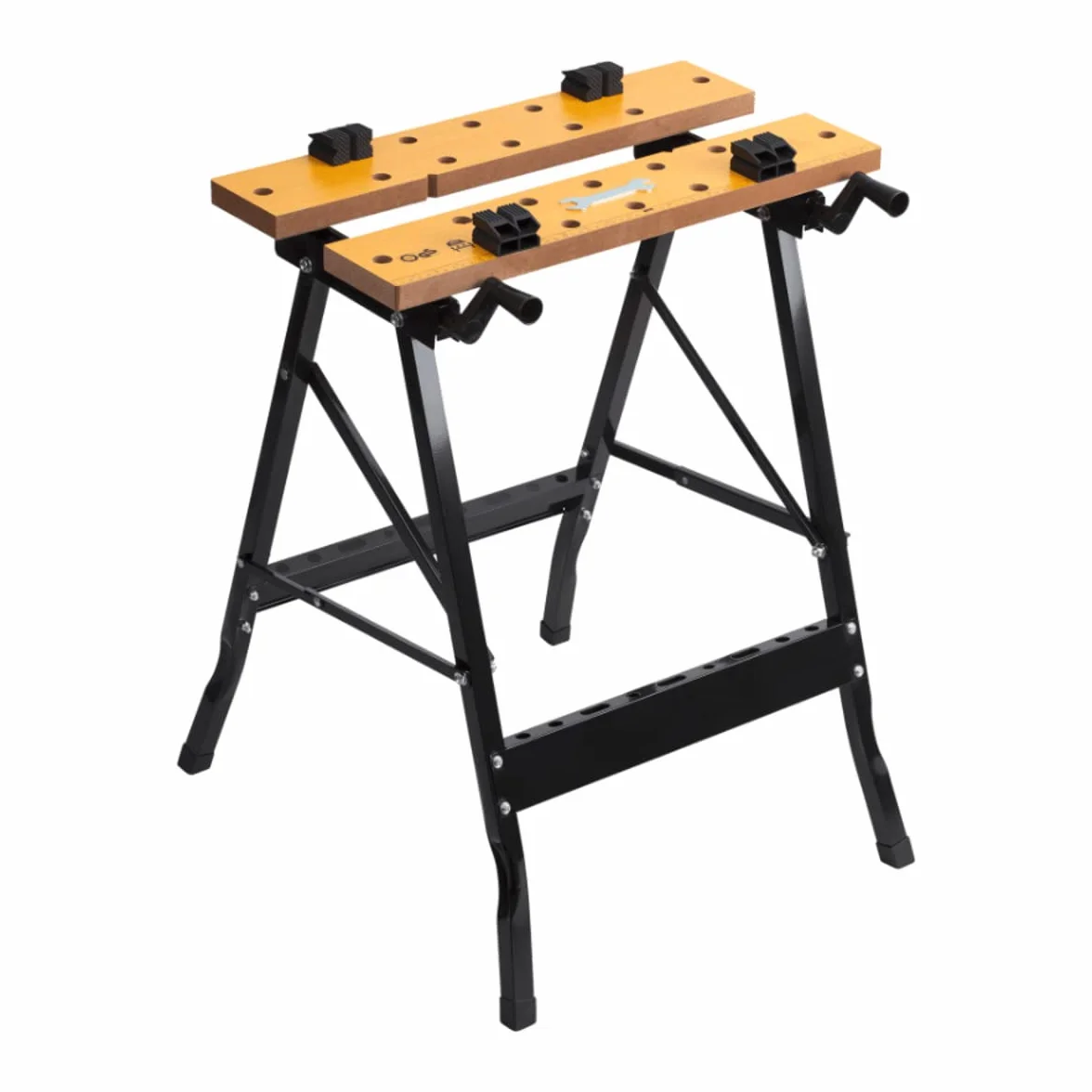 POWER plus Workzone Workzone Tavolo da lavoro pieghevole - Robusto piano di lavoro e robusto telaio in metallo, regolabile in modo versatile