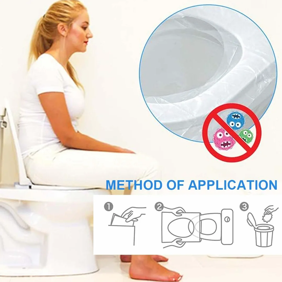 Copri Water USA e Getta 50 PZ Copertura Igienica Monouso per WC Viaggio per Bambini Donne Incinta Campeggio
