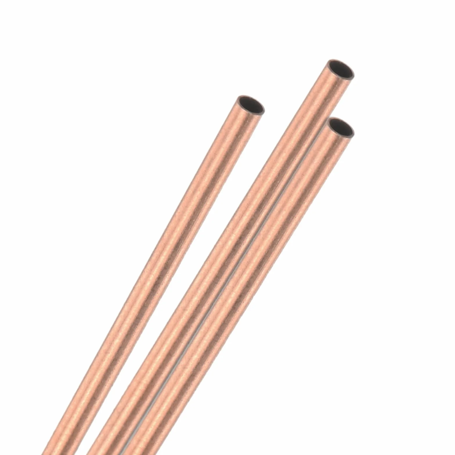 M METERXITY 3-Pack Tubo Rotondo In Rame Da 300 Mm, 2 Mm Diametro Esterno 0,2 Mm Spessore Della Parete Tubo In Rame Senza Saldatura Per Costruzione/Meccanica/Fai Da Te [0,08x0,01x12 Pollici]