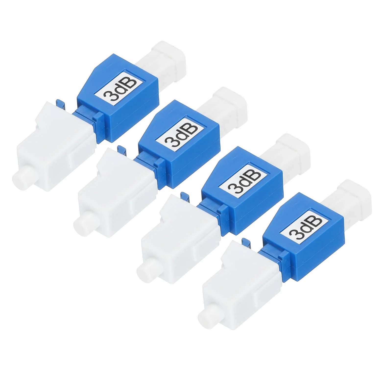 QUARKZMAN Attenuatore per Fibre Ottica Lc 3db, Attenuatore per Fibre Ottica Fissa Monomodale Lc/Upc Sm da Maschio a Femmina per Trasmissione in Fibre Ottica, 4pz