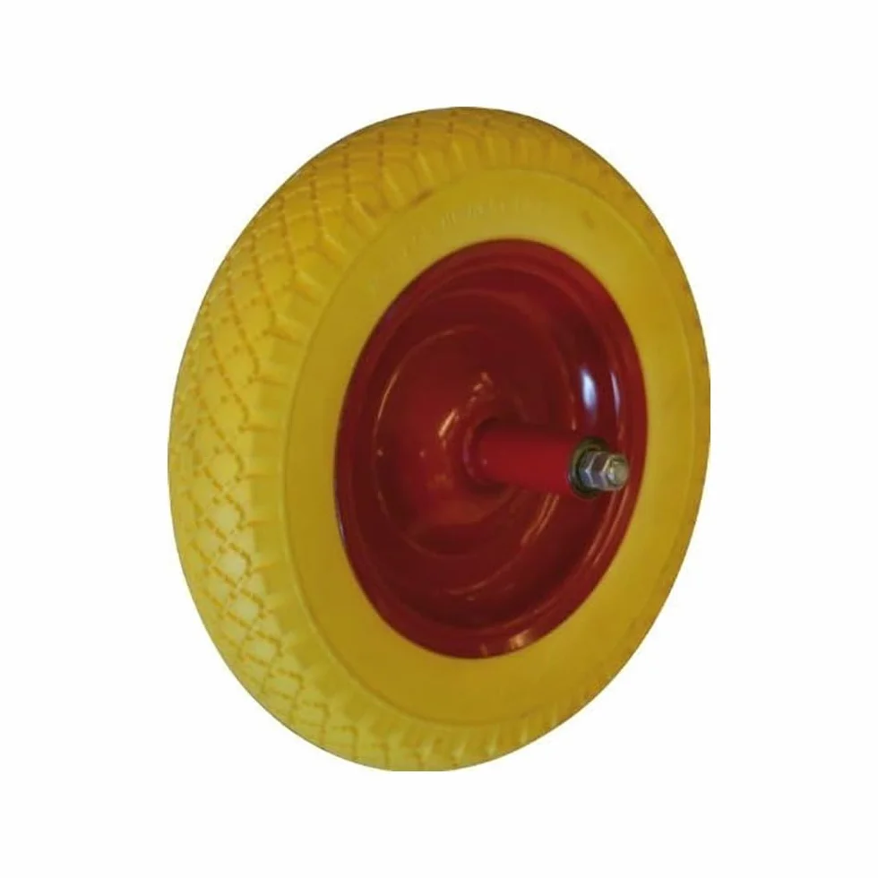Ruota Piena Gialla per Carriola Ã˜ ruota 350 mm Asse 200 mm Maurer