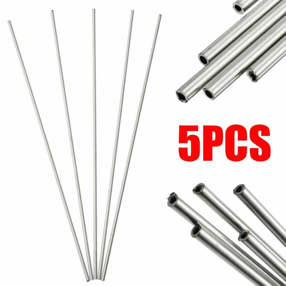Tubo capillare in acciaio inox 304, diametro 4 mm, diametro 3 mm, lunghezza 250 mm, confezione da 5 pezzi