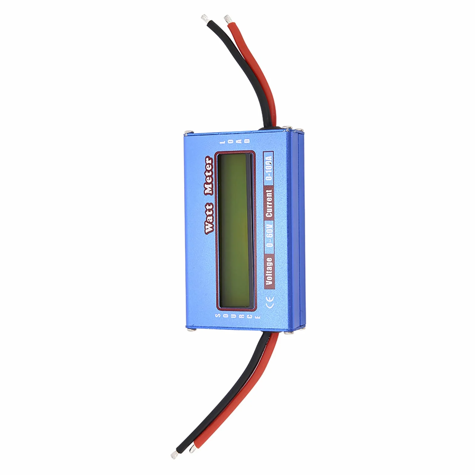 Fockety Wattmetro, Wattmetro Digitale Professionale RC 60V / 100A, Misuratore ad Alta precisione Basso consumo energetico per energia eolica a Batteria Solare