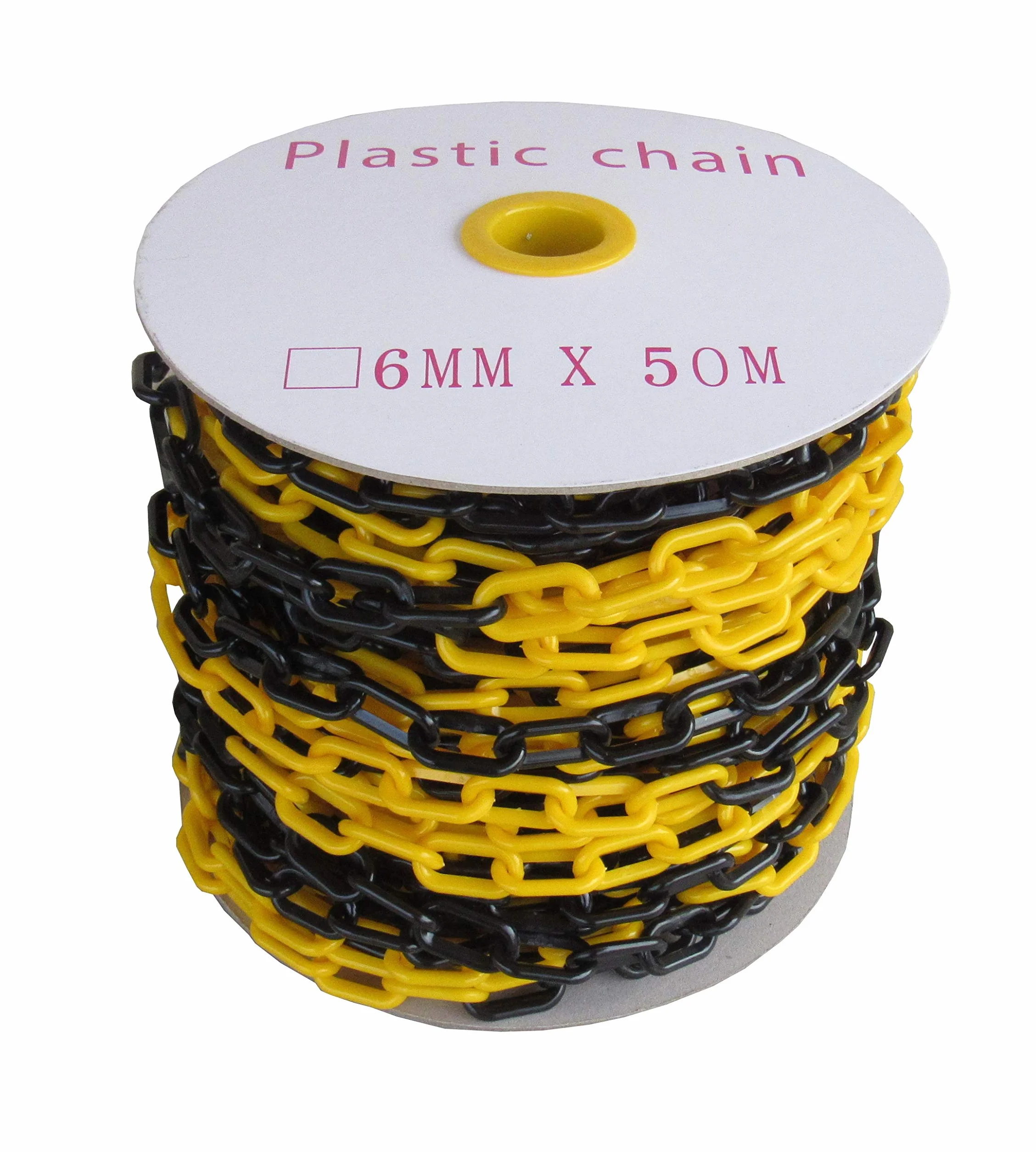 Catena in Plastica Nera e Gialla 6mm 50,0 metri