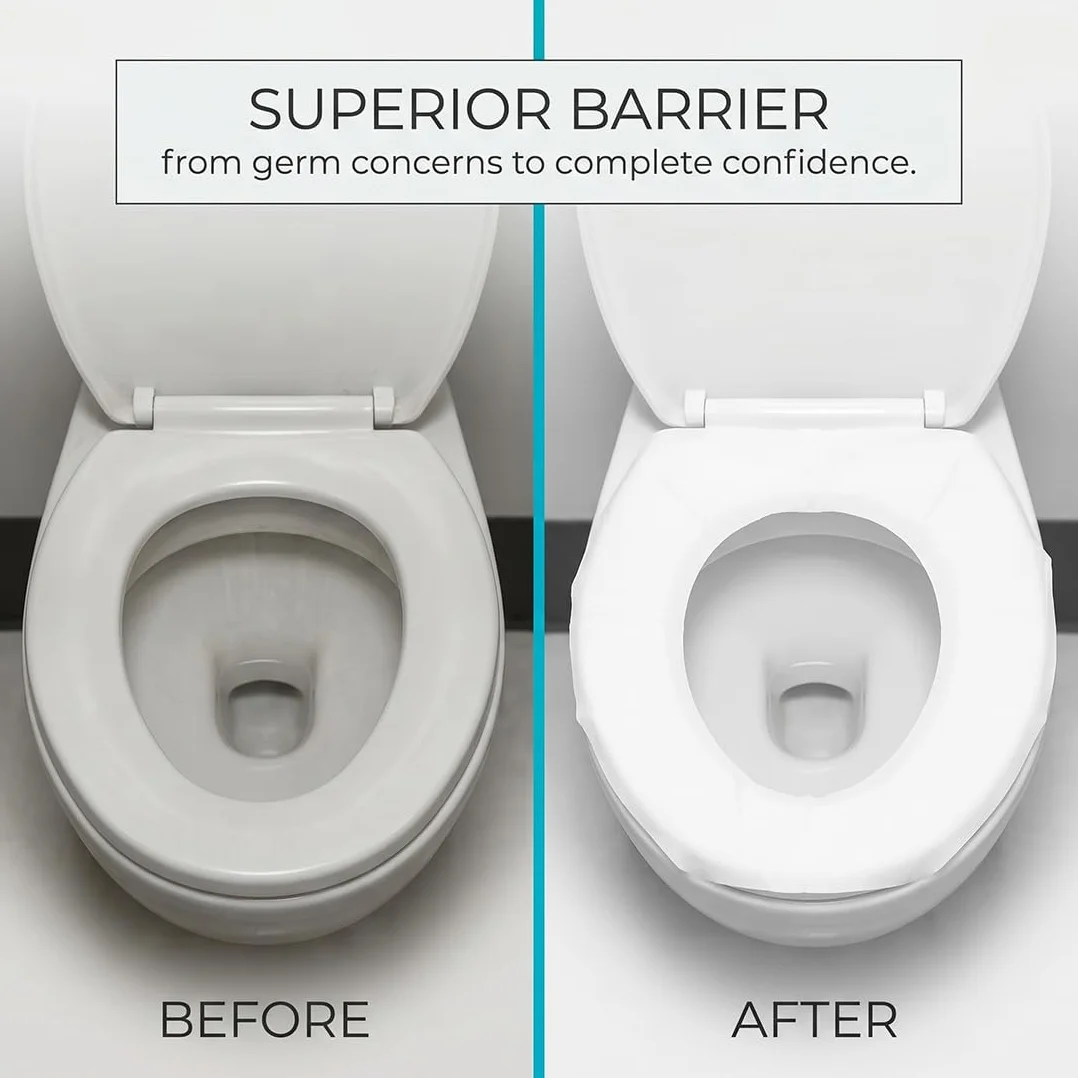 Copriwater Usa E Getta 40 Pezzi Coprisedili Wc Bianchi Biodegradabili Protezione Igienica Per Viaggi E Bagni Pubblici