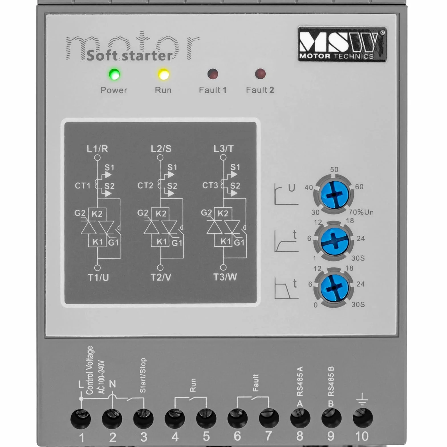 MSW Avviatore statico 400 V / 110 220 V 1,5 kW 3 A Avviatore statico per motore Soft starter Avviatori Soft-Starter