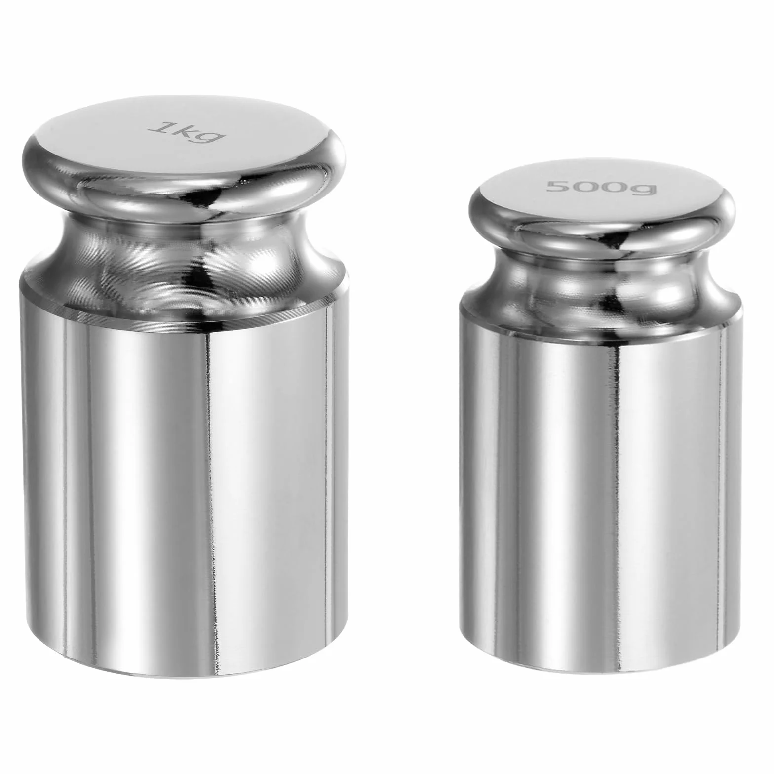 QUARKZMAN 2pz Set di Pesi di Calibrazione in Grammi 500g 1kg M1 Acciaio Cromato di Precisione per Bilance Digitali
