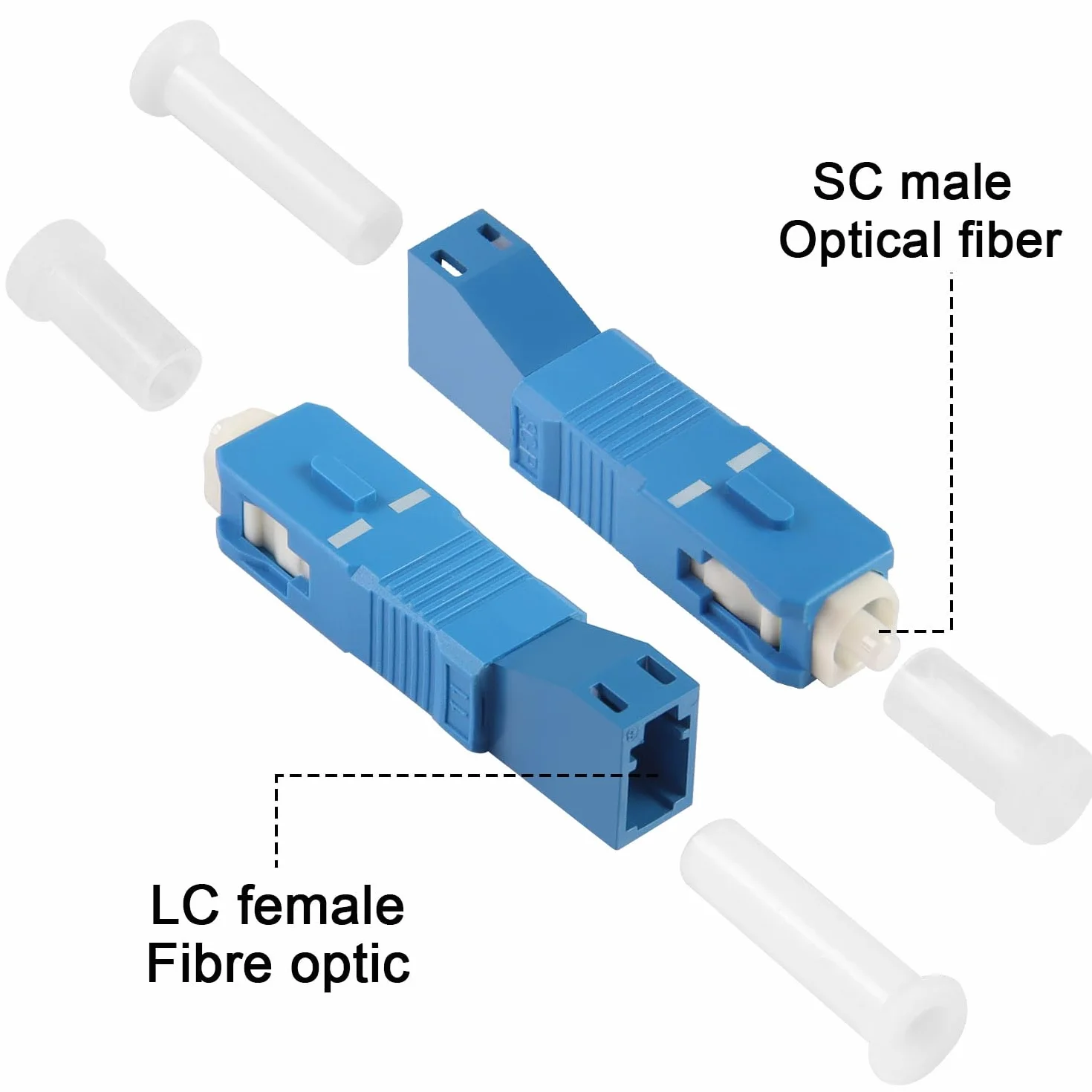 SC Maschio a LC Femmina Monomodale Adattatore SM 9/125μm SC/UPC a LC/UPC Fibra Ibrida Simplex Convertitore