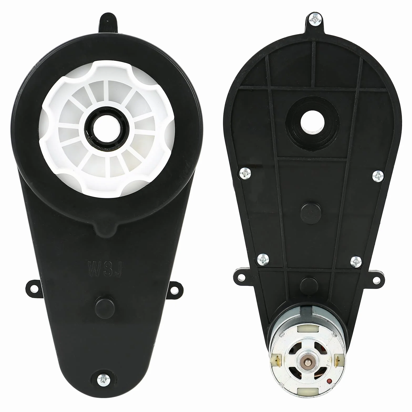Kyaoayo (12V 40000RPM RS550 × 2) Motore Elettrico, Motore Elettrico per Auto Giocattolo per Bambini, Motore Elettrico con Cambio, per Bambini con Ruote Elettriche.