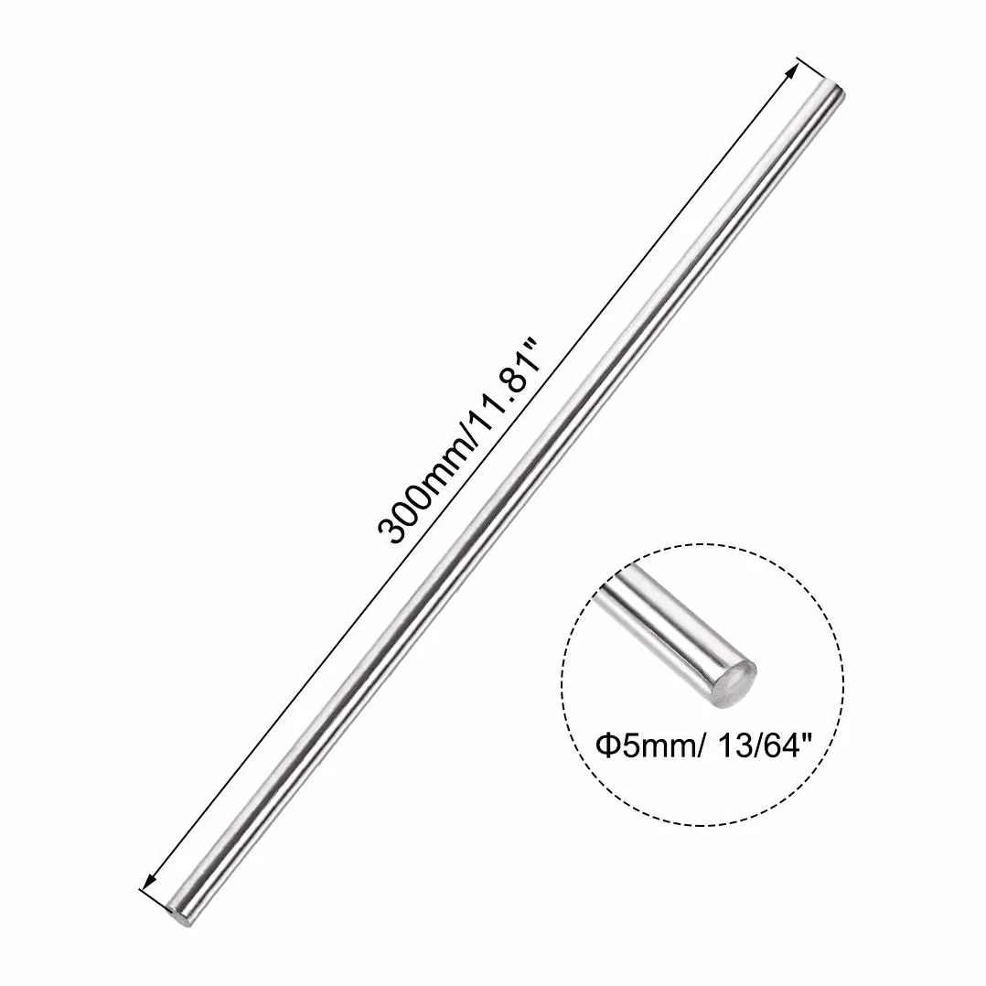 Asta rotonda in acciaio inox 304 5 mm x 300 mm 10 pezzi