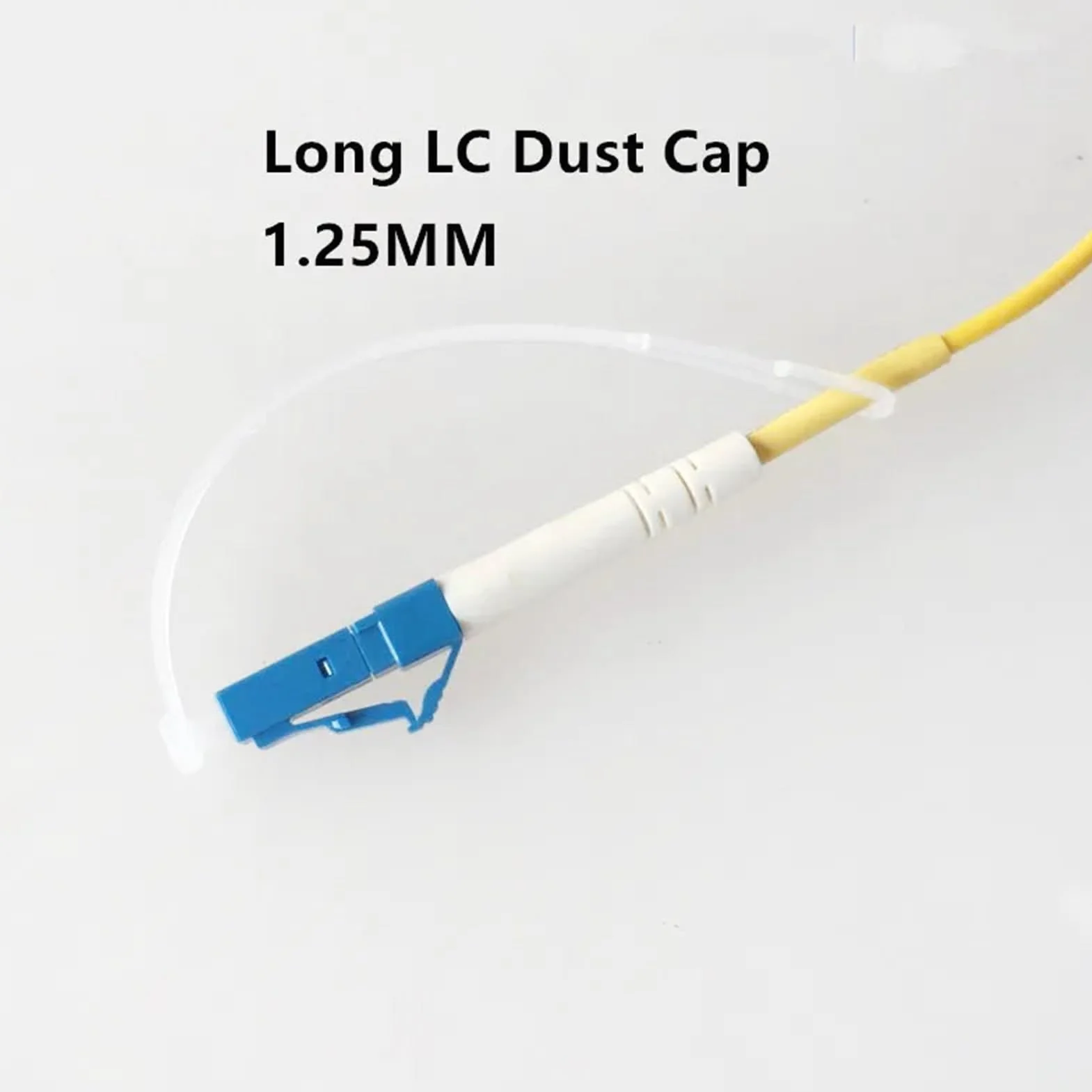 Ponticello in Fibra Ottica, Cappuccio Antipolvere Lungo, SC, ST, FC, 2,5 mm, LC 1,25 mm, connettore LC, Cappuccio Antipolvere con a Catena Lunga, 100 pezzi-1000 Pezzi(LC 1.25mm 100pcs)
