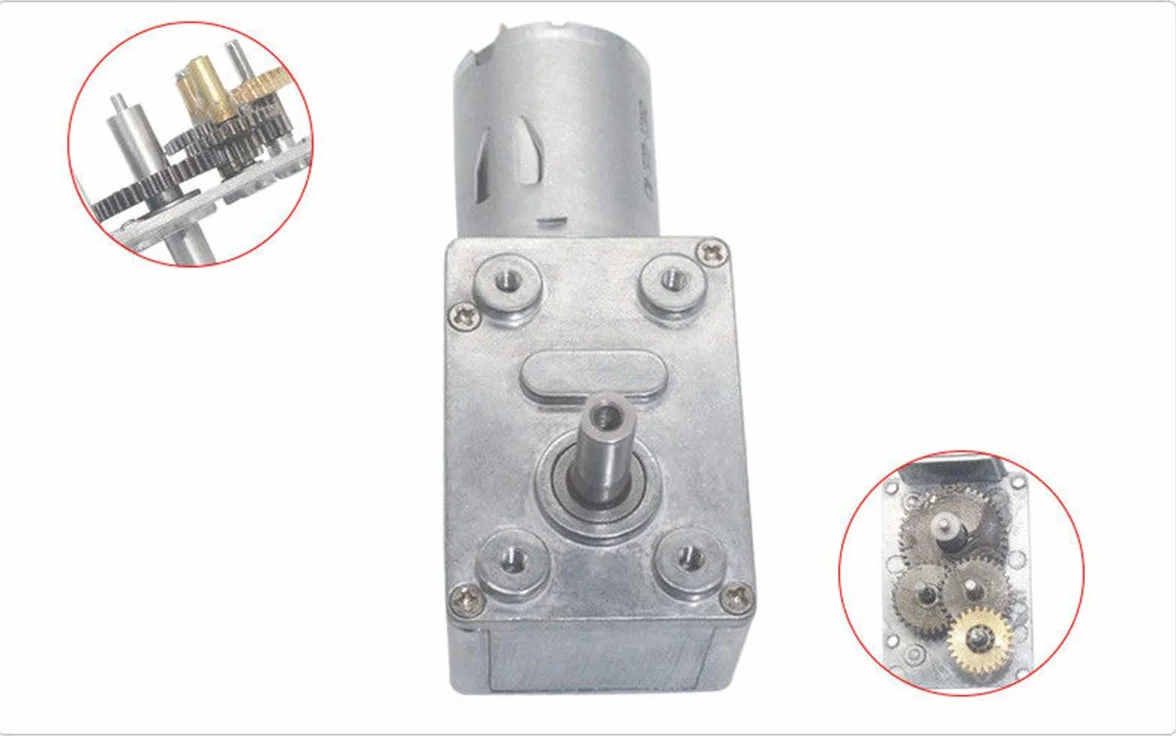 Motore elettrico 12 V DC12 V Ingranaggio a vite senza fine 2 RPM fino a 375 RPM Riduttore Motoriduttore Bassa Velocità 370 Serie Reversibile Alta Coppia 6 mm Diametro frizione (DC12 V 2 RPM)
