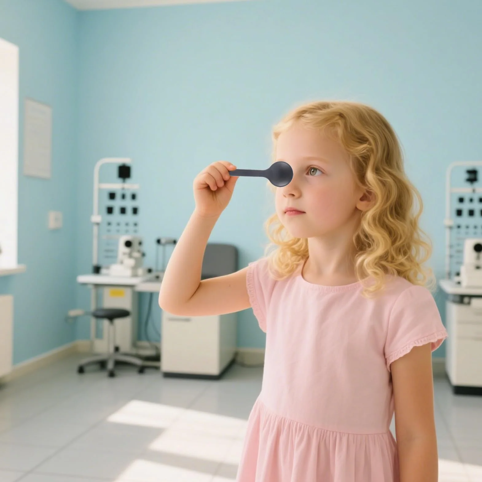 Occluder Esame Oculistico - Strumento per esame oculistico, Copertura per gli occhi Portatile Antiscivolo Leggero Misurazione Test Allenamento Bambino Adulto Copertura Per E Test Oculista Optometrista