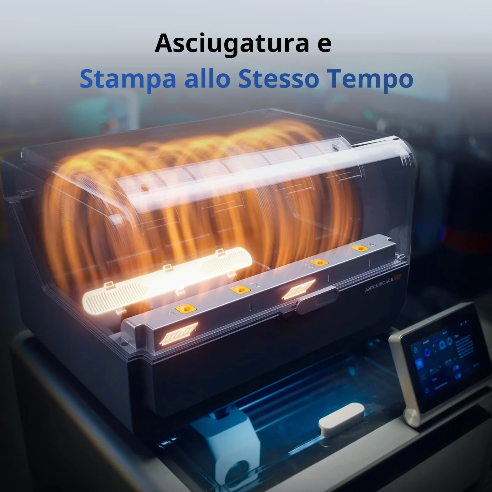 ANYCUBIC Kobra S1 Combo Stampante 3D, Asciugatura e Stampa in Uno, 600 mm/s ad Alta Velocità, Stampa mUlticolore per Tutti i Principali Filamenti, Dimensioni di Stampa 250 x 250 x250 mm