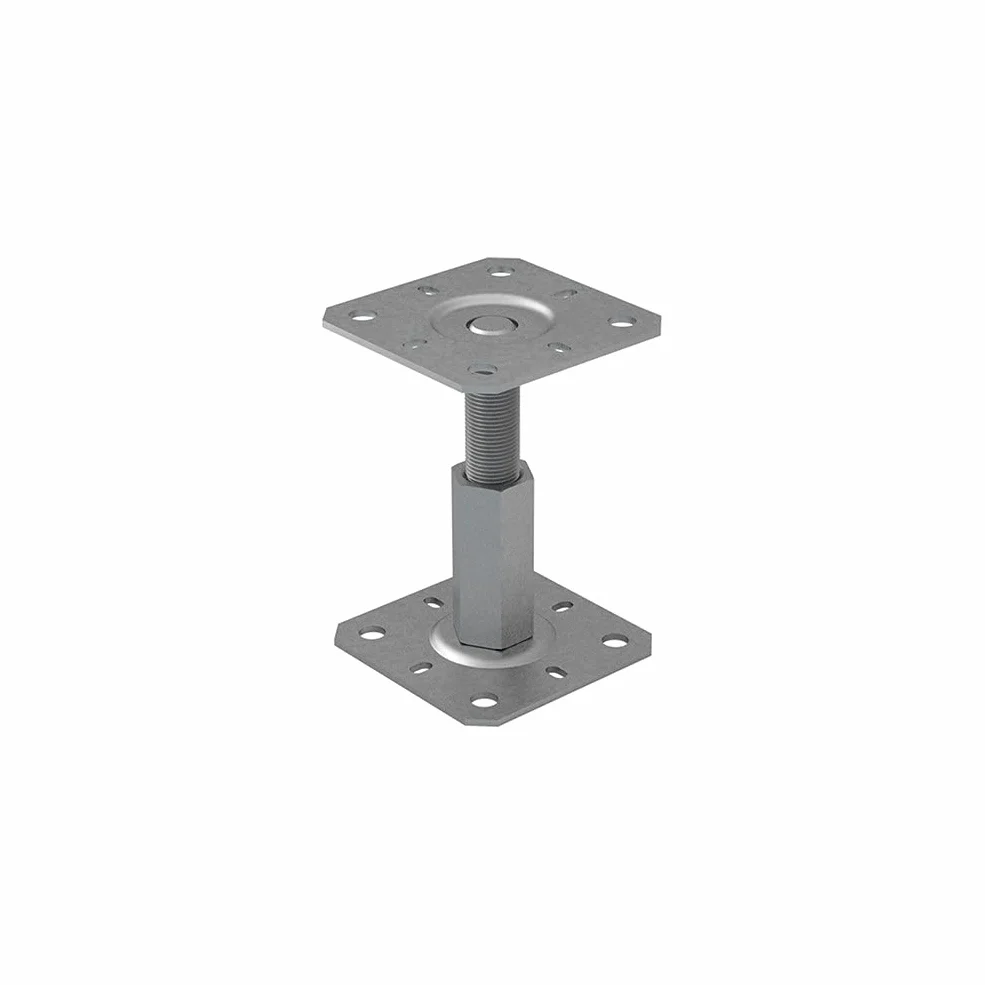 Galvanizowana podstawa do pali regulowana 100-150 mm 100x100 mm