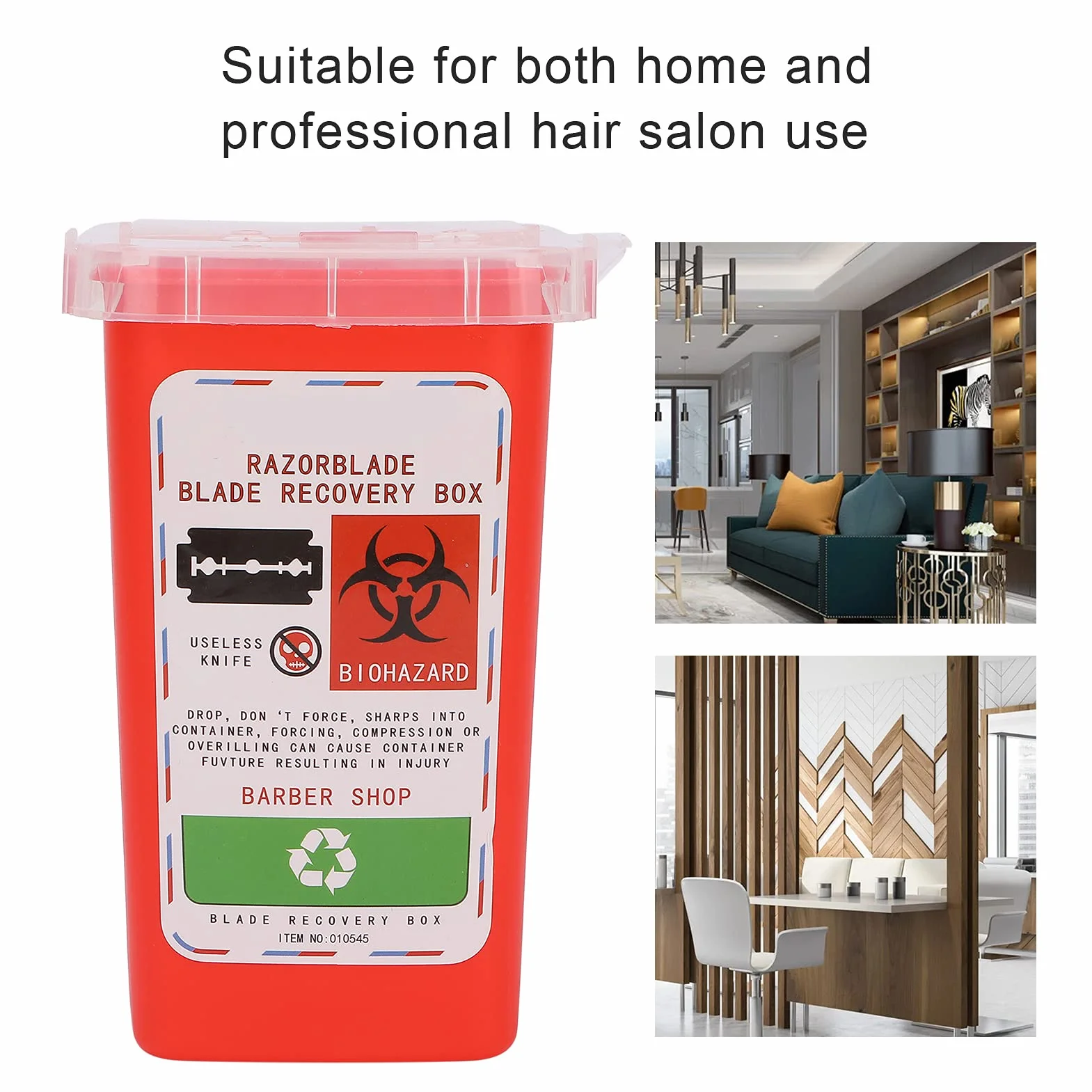 Contenitore per Lame in Plastica Resistente agli Agenti Chimici Rosso