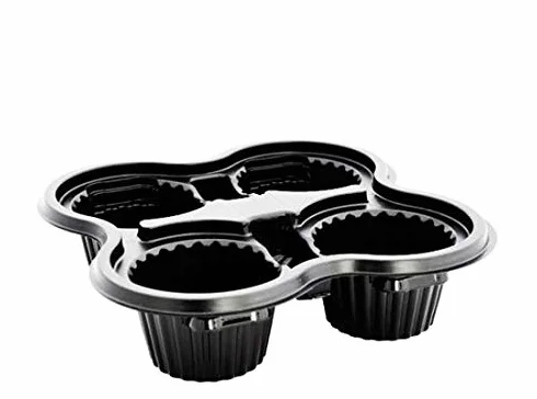KOFFEEPAK 4 BASE PZ.50 NERO VASSOI PER ASPORTO CAFFE'
