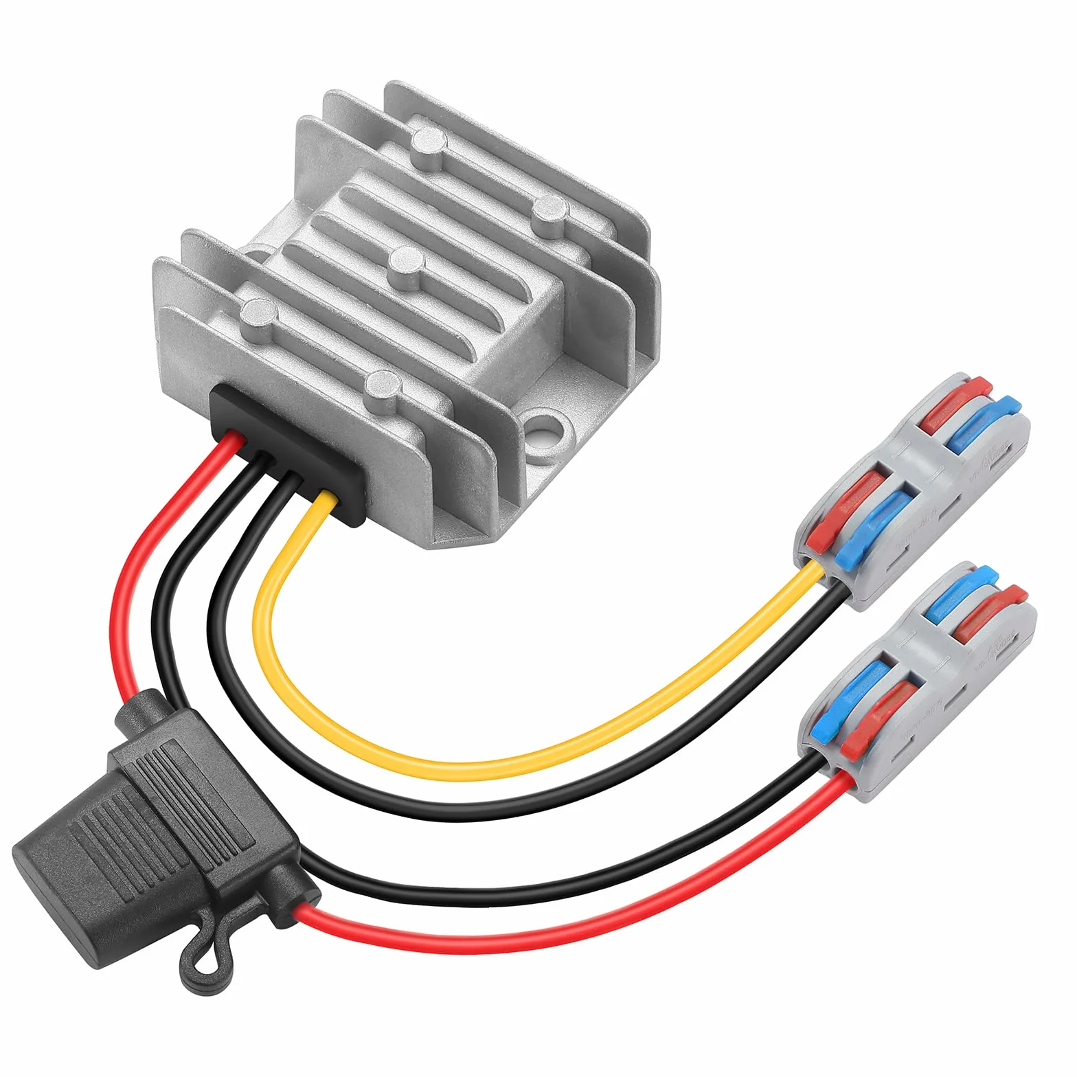 DC 24V a 12V 10A 120W Power Converter, 24V a 12V DC/DC Buck Regulator con morsettiera, sicuro, impermeabile, protezione da cortocircuito e sovracorrente per auto, strumentazione e molto