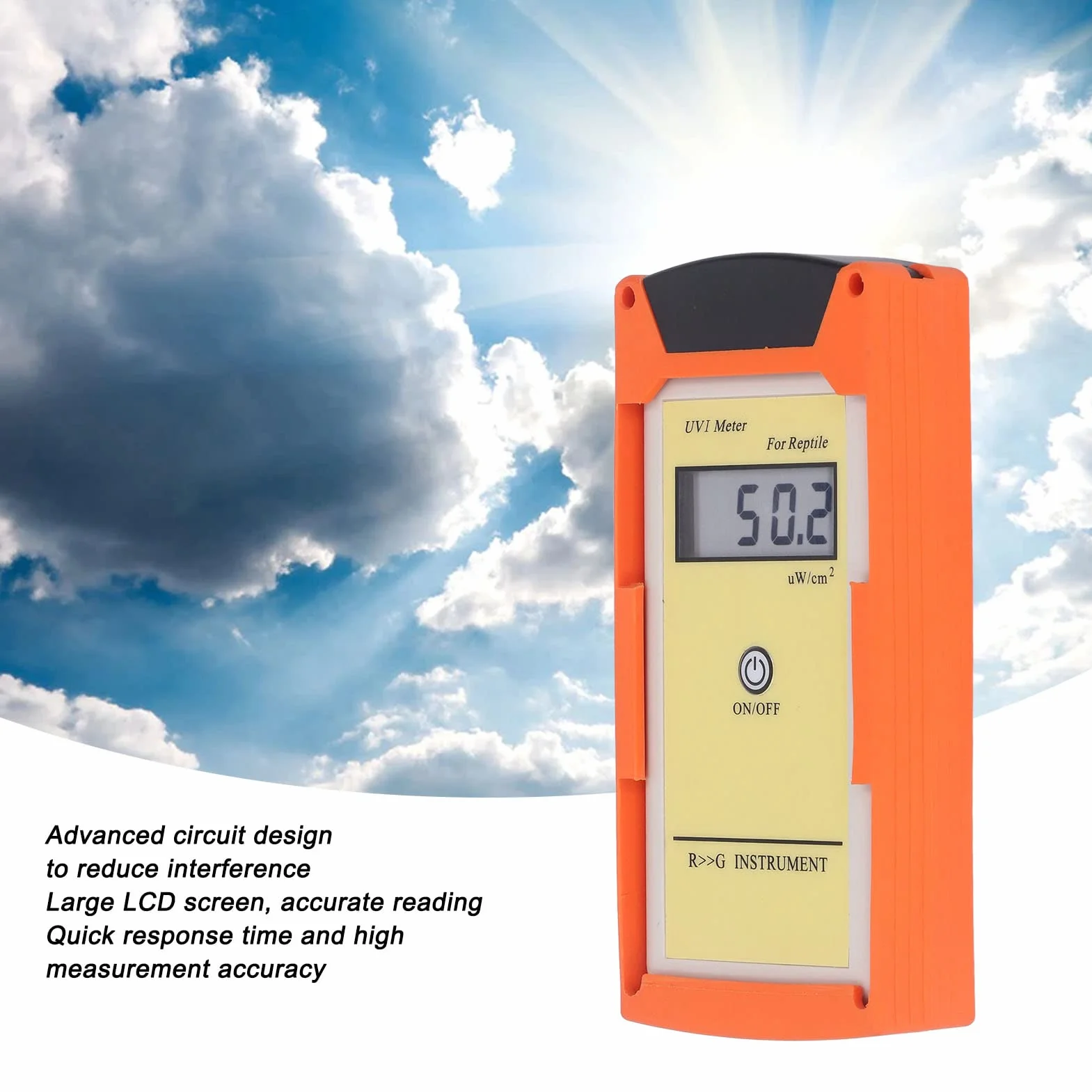 Rilevatore UV per la Misurazione del Livello UV della Luce Solare, Display LCD Digitale Misuratore Dell'indice UV per la Misurazione Dell'indice UV in Tempo Reale, Confronto Dell'indice UV, Rilevament
