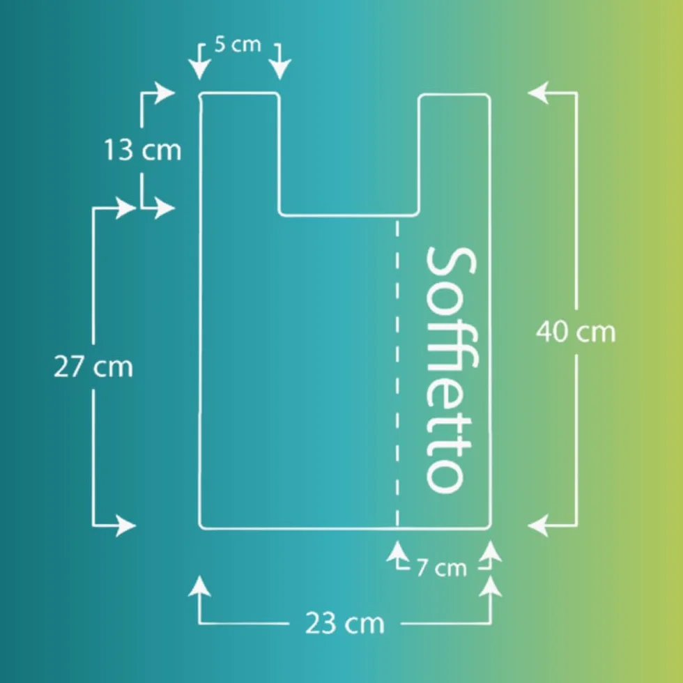 VIRSUS scatolo da 500 shopper biodegradabili compostabili a norma 2018 (24+6+6x40)
