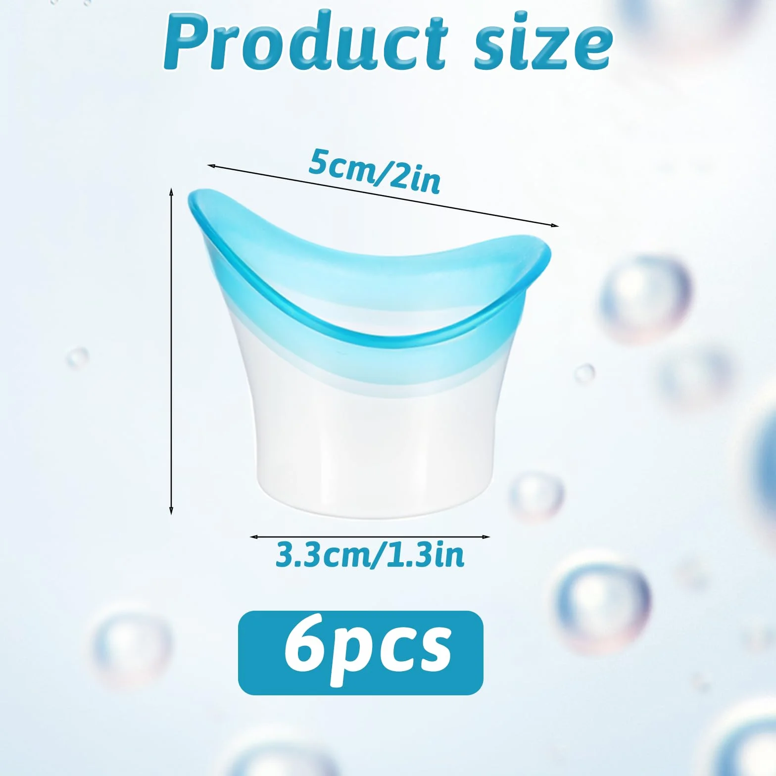 6 tazze da bagno con occhi in silicone 10 ml portatile per la cura degli occhi