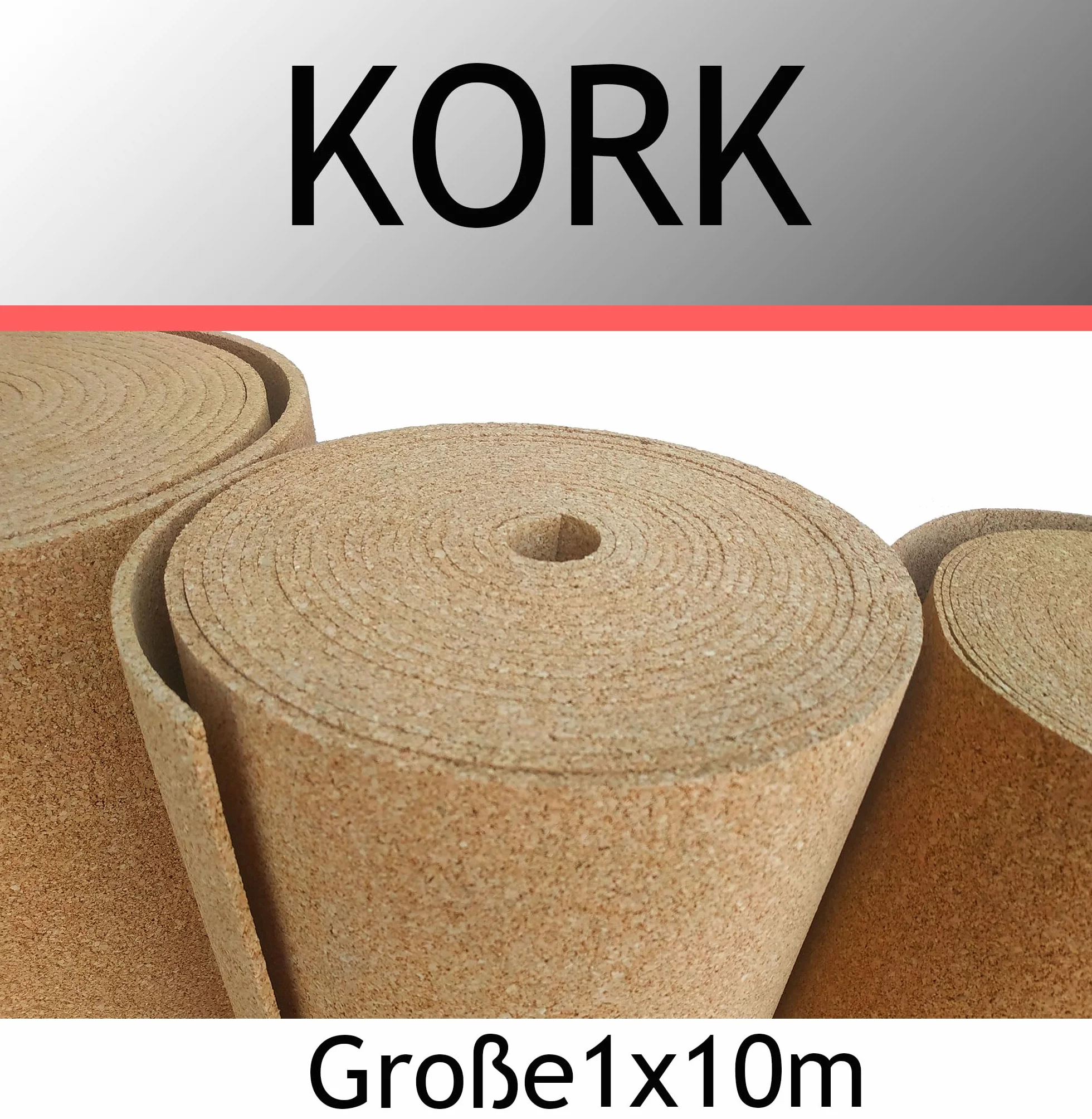 Pannello in sughero 1x10m rotolo 10mm isolamento acustico e termico materiale isolante naturale