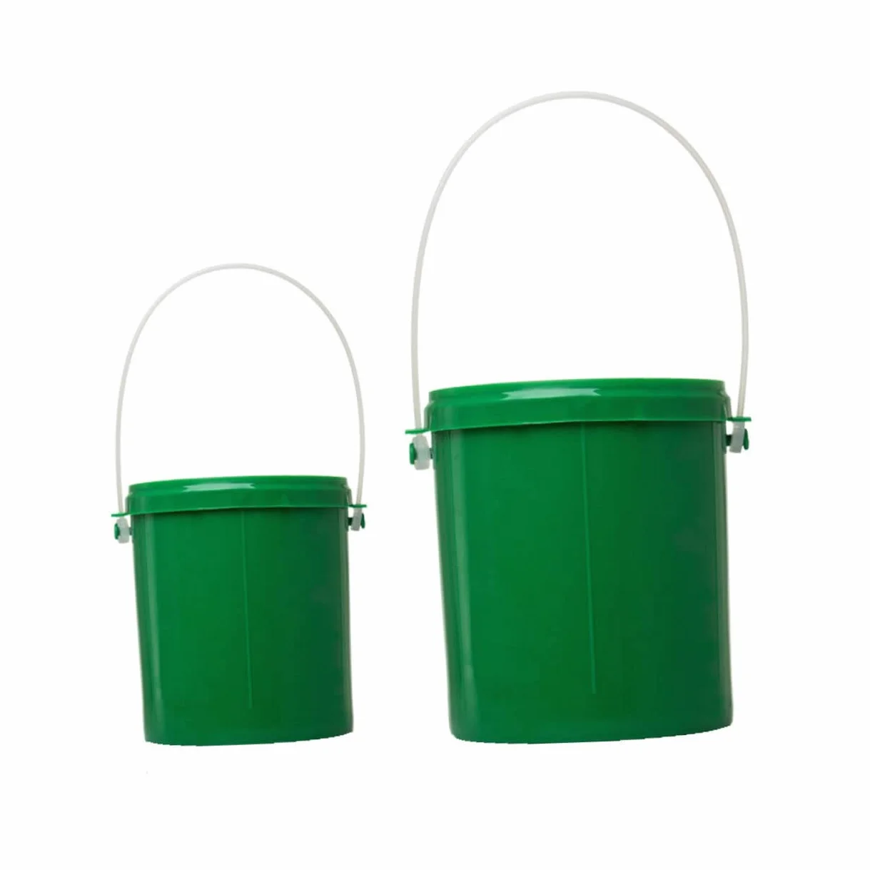 POPETPOP Secchio Leggero Plastica Verde 2 Pezzi Esche da Pesca Resistente agli Urti Contenitore Vermi Vivi