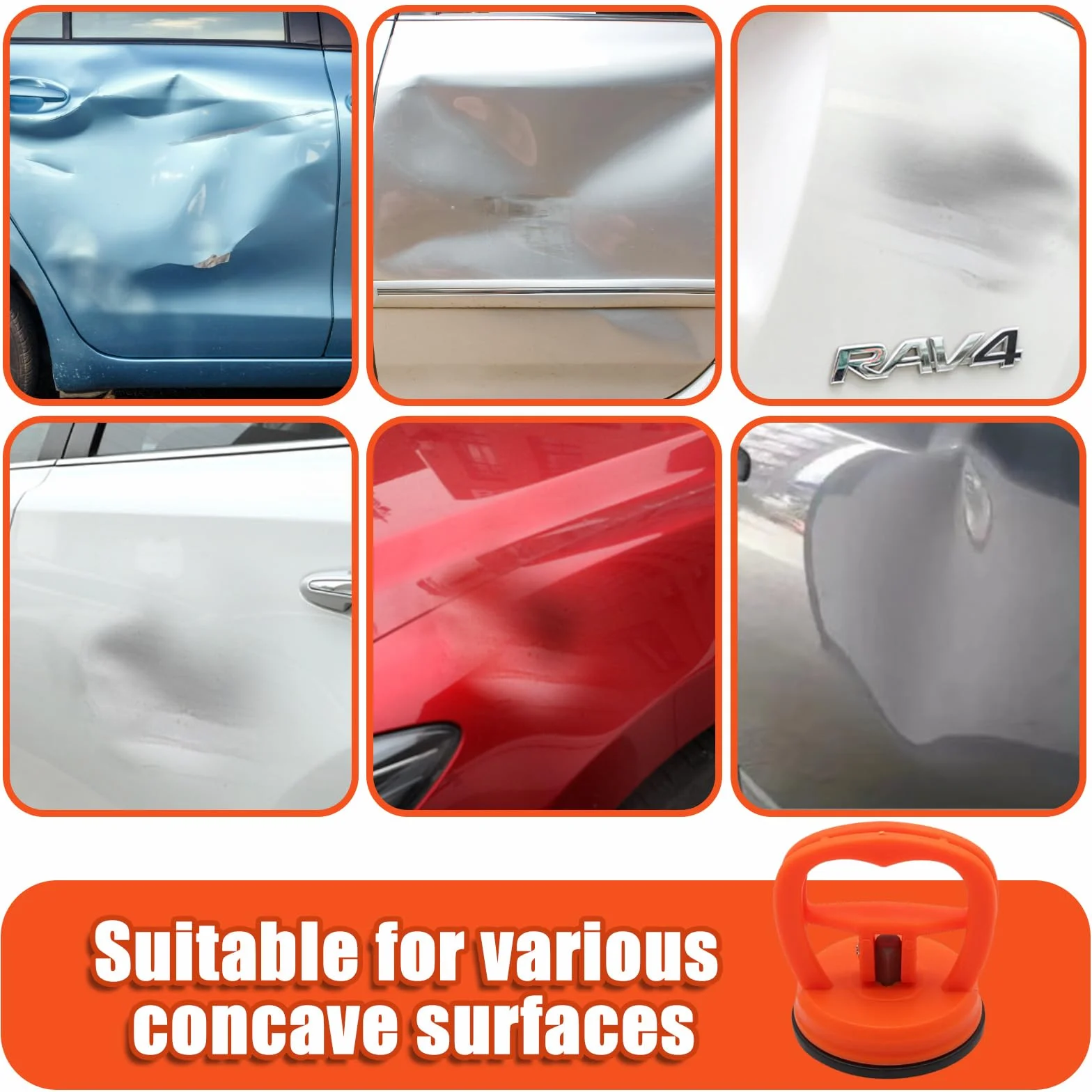 2 Pezzi Ventose per Vetro, Mini Ventosa Carrozzeria, Ventosa per Piastrelle, Ventose Riparazioni Pesanti per Riparazione Ammaccature Auto, Piastrelle, Schermi di Computer, Rimuovere Vetro
