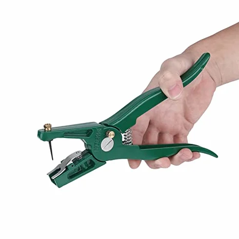 Pinza Marchi Auricolari,Pinze Targhetta Orecchia Bestiame In Acciaio,Pinza Per Marche Auricolari con Perno di Ricambio,Strumento Installazione Targhette Orecchia Maiale Mucca Pecora