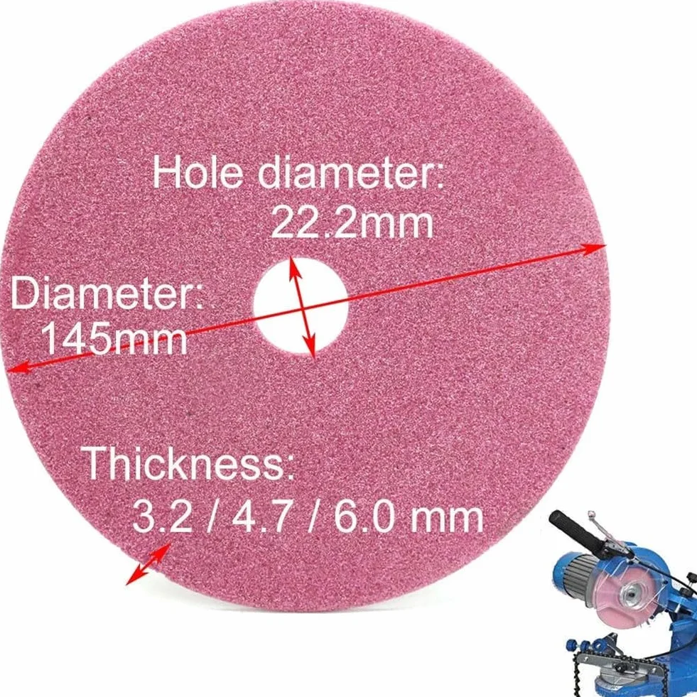 Smerigliatrice a catena elettrica 145 x 22,2 x 4,7 mm per taglio e lucidatura bordi