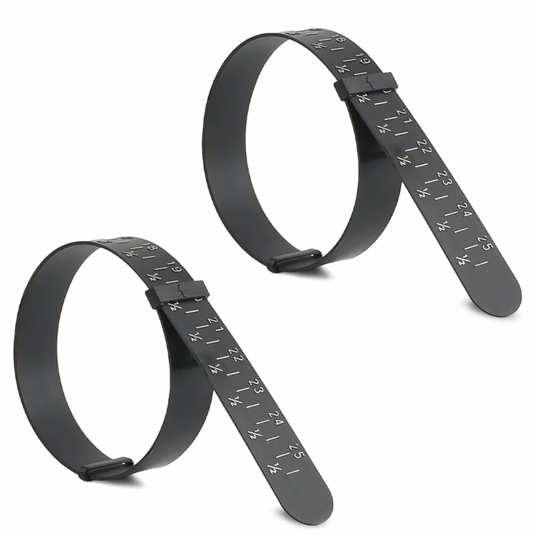 Misuratore Braccialetti 2 Pezzi Cerchio Misurazione Polso Plastica 15-25 cm