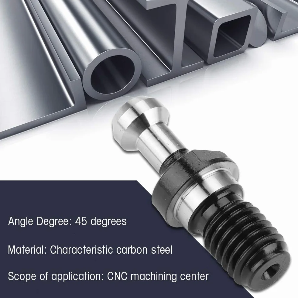 2pcs BT30 45 gradi chiavi a strappo maschio prigionieri con filettatura centrale con foro centrale per portautensili per fresatura CNC